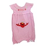 from Universal Textiles Baby Girls Pink Elmo Design Embroidered Romper Suit (18 Months) (Pink)