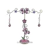Butterfly Earrings Holder / Organizer / Display / Jewelry Stand / Floral Pink - With FREE Earrings