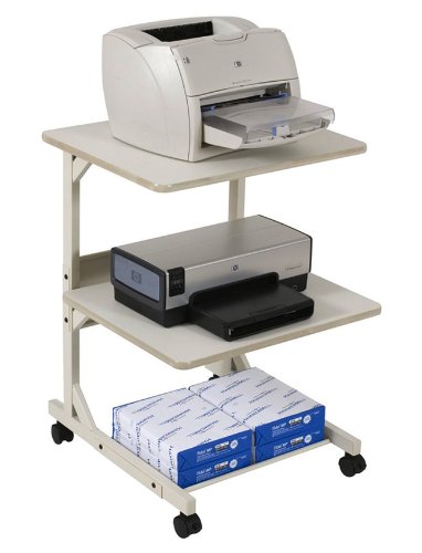 BALT 23701 Dual Laser Printer Stand with 3 Shelves, 24w x 24d x 33h, Gray On Sale