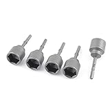 uxcell　丸シャンクドライバービット 6.35mm六角シャンク　17mmソケット　ナット 5個