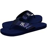 New York Yankees Ladies Navy Blue Sequin Strap Flip Flops (7/8)