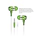 Earphone, iRAG® RLaB EXT2000 Premium Earbud with Microphone Stereo, Noise Isolating Headphone Headset - Made for iPhone | iPod | iPad | Android Smartphone | MP3 Player | Tablet | Laptop | Macbook (Green/White)