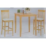 3 Piece Maple Finish Table and Bar Stool by 