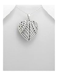 Angel Wings Pendant Necklace In 92.5 Sterling Silver