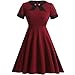IHOT Women's 1950s Vintage Elegant Bow Casual Retro Evening Party Swing Dress.