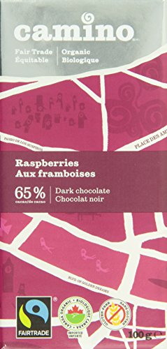 Camino Organic Chocolate Bars-Raspberries Dark Chocolate, 100G