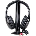 MH2001 5-in-1 Wireless Headphones w/Microphone Emitter & FM Radio - Listen to Music, Chat Online & Monitor Other Rooms!