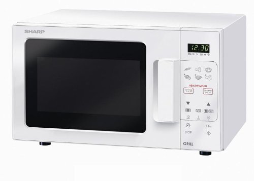 Sharp R-667W-A Grill-Kompakt-Mikrowelle / 800 Watt / Grill 1000 Watt / 20 L Garraum / wei&szlig;
