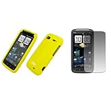 EMPIRE Yellow Rubberized Hard Case Cover + Screen Protector for T-Mobile HT ....