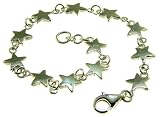 Silver Ladies 7 Multi Star Bracelet