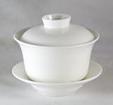 Bana Gaiwan (Chinese Traditional Tea Cup Comprised of Cup, Saucer and Lid - Made of Fine Bone China)