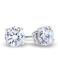 Buy 1 2 Carat (ctw) Diamond Stud Earrings in 14K White Gold