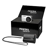 Pentax Optio S1 Luxury Kit Digitalkamera (14 Megapixel, 5-fach opt. Zoom, 6,8 cm (2,7 Zoll) Display, bildstabilisiert) chrome