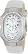 Philip Stein Women's 2D-NFMOP-CMS Signature Diamond Mother-Of-Pearl Silver Metallic Calf Strap Watch from Philip Stein