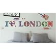I Love London Retro Psychedelic Wall Stickers