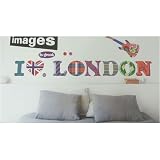 I Love London Retro Psychedelic Wall Stickers
