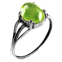 Certified Genuine Caribbean Amber and Sterling Silver Small Ring