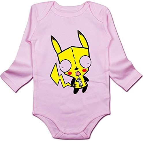 Gorsome Custom Invader Zim alien Baby Long Sleeve Bodysuit Shirt Infant One piece 9 Months Pink