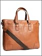 Coach Gramercy Leather Embossed Signature Business Tote 70455 Cognac