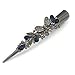 Avalaya Large Dim Grey/Midnight Blue Austrian Crystal Butterfly Hair Beak Clip/Concord Clip in Black Tone - 13cm Length