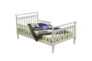 Dream On Me Classic Sleigh Toddler Bed, White