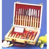 22 Piece Carving Set in Wooden Case by Harold Import
