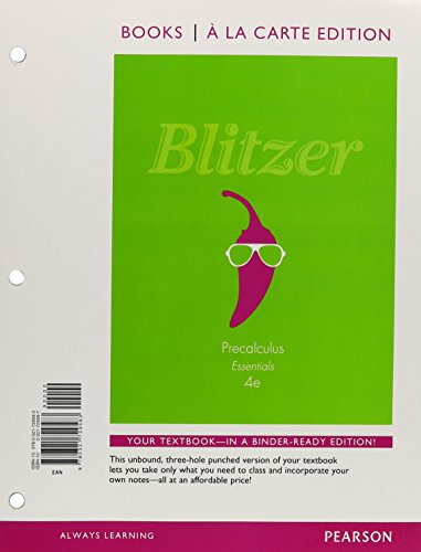 Precalculus Essentials, Books a la Carte Edition (4th Edition)