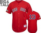 Carl Crawford Jersey: Big & Tall Majestic Alternate Scarlet Authentic Boston Red Sox Jersey with Fenway Park 100th Year Anniversary Patch