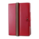 Acase Imitation Leather Flip Book Jacket for Apple iPad (Red)