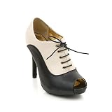 Flare oxford Bootie by Anne Michelle by var goTwisterProductImageStrings = new Object();goTwisterProductImageStrings['prodImageNotAvailTextNoColor'] = 