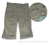Pampolina Roll-Up Cotton Tan Bermuda