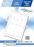Produkt-Bild: LabelOcean LO-0004-70, 400 Etiketten 99.1x139mm, 100 Blatt DIN A4, 70g/qm, geeignet f&uuml;r Inkjetdrucker-, Laserdrucker und Kopierer.