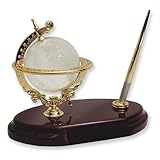 IMAGE OF Nice Crystal Globe Pen And Stand Office Accessory
