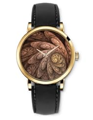 SPRAWL Aanalog Fashion Series Gold Ladies Watches of Genuine Black Leather Strap,Unique Wrist Watch for Women Girls Designed with Flower ancient palace