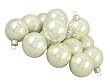 Club Pack of 36 Shiny Platinum White Glass Ball Christmas Ornaments 2.75" (67mm)