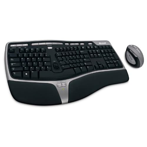 Clavier et souris MICROSOFTNATURAL ERGONOMIC DESKTOP7000NOIR ARGENT