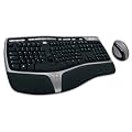 Microsoft Natural Ergonomic Desktop 7000 Tastatur und Maus schnurlos schwarz/silber (deutsches Tastaturlayout, QWERTZ)