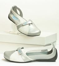 Puma Leder Ballerina Espera silber / wei&szlig;