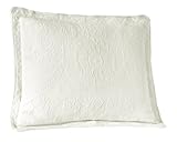 King Charles Matelasse King Sham, White