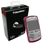 Combo of Brand New Blackberry HS-655+ Bluetooth Wireless Headset and Dark Red Silicone Skin Cover Case for Blackberry Curve 8300 8330 8320 8310