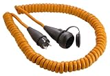 as - Schwabe 70414 Schutzkontakt-Spiralkabel, 5m H07BQ-F 3G1,5, orange, IP44 Gewerbe, Baustelle