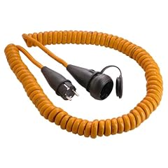 as - Schwabe 70413 Schutzkontakt-Spiralkabel, 5m H07BQ-F 3G1,5, orange, IP44 Gewerbe, Baustelle