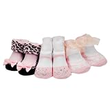 3 Pair of Pink Baby Girl Party Socks- 0-6 months - Baby Emporio