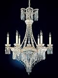 Schonbek 5755-48 Antique Silver Victorian Renaissance Six Light Up Lighting Chandelier from the Vict