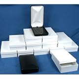 12 Black Leather Pearl Necklace Gift Boxes Displays