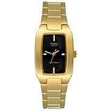 Casio Women's LTP1165N-1C Gold Gold Tone Quartz Watch with Black Dial
