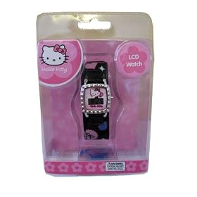 Sanrio Hello Kitty Girls Digital Watch with Black Wristband
