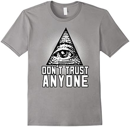 Men's Illuminati Shirt - Don't Trust Anyone Small Slate