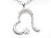 Open Heart Clear Crystal Rhinestone Shooting Star Heart Shape Pendant Necklace