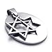 KONOV Stainless Steel Lucky Star of David Pendant Mens Womens Necklace, 24 inch Chain